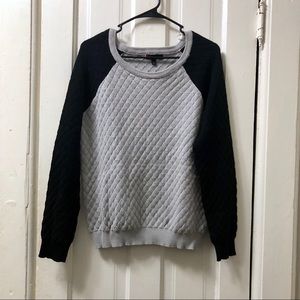 T/o baseball tee sweater black and gray size L
